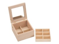 Boîte Ronde En Copeaux Bois Naturel - 5,5 X 5,5 X 3 Cm - Idéale Bricolage, Décoration, Rangement Petit Objet