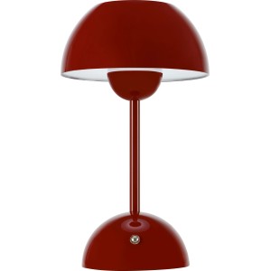 Lampada da tavolo a LED solare rossa Messina, Ø 16 cm, per esterni. Luce decorativa per esterni.