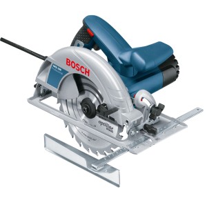 Sega circolare manuale Bosch Professional GKS 190 con impugnatura blu e lama argentata.