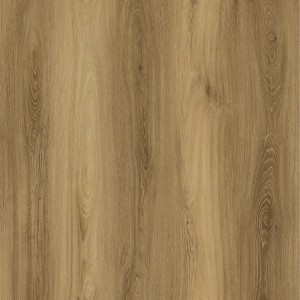 Sol vinyle clic Chêne City : Vue détaillée de l'aspect bois avec isolation phonique intégrée.