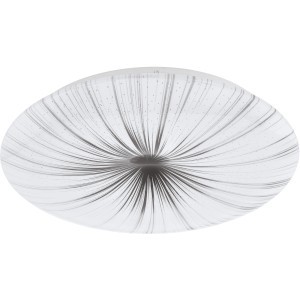 Moderna plafoniera LED Eglo Nieves, bianco-argento, diametro 41 cm.