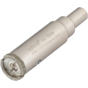 Wolfcraft Sega a tazza diamantata Ceramic, 18 mm, per fori precisi in piastrelle e ceramica.