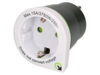 Reiseadapter Europe - USA Weiss-Schwarz 125 V