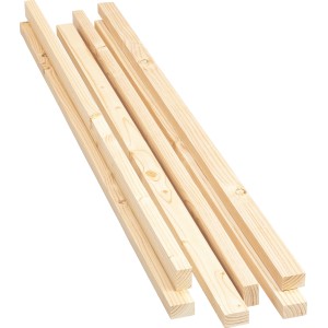 Bois équarri brut épicéa/sapin, 48x48x4000mm, idéal pour l'aménagement intérieur et les structures en bois.