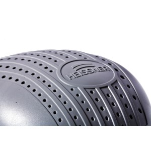 Pompa per ruscello Heissner Smartline ECO, pompa per laghetto grigia con fori e logo Heissner.