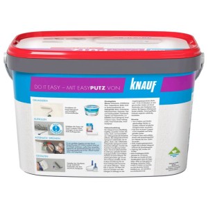 Secchio di Knauf Easy Putz, 10kg, intonaco minerale per pareti e soffitti.