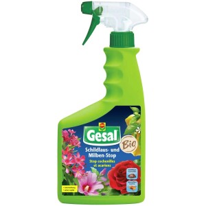 Gesal Stop Cochenilles et Acariens, flacon de 750ml avec pulvérisateur, pour la lutte antiparasitaire.