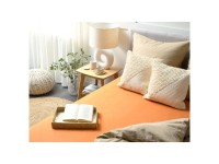 Spannbettlaken Janbu Baumwolle Orange 160 x 200 cm