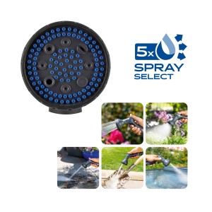 Doccia multifunzione LUX con 5 getti per irrigazione e pulizia del giardino.