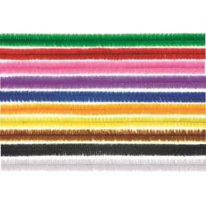 Cure-pipes colorés et flexibles, 10 pièces pour le bricolage et la décoration.