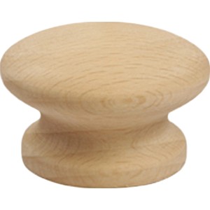 Pomello per mobili S87 in faggio grezzo (FSC®) color legno.
