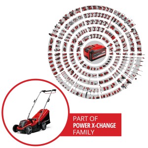 Tagliaerba a batteria Einhell GE-CM 18/33 Li-Solo, parte della famiglia Power X-Change.