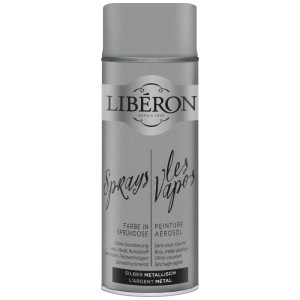 Libéron Vernice spray argento metallizzato, bomboletta da 0,4 l di vernice effetto.