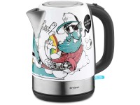 Wasserkocher Street Art gebürstet Edelstahl 1,7 l