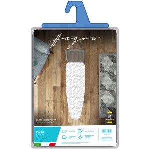 Copriasse da stiro Hagro Piuma 130x50 cm, cotone, con coulisse per un facile fissaggio.