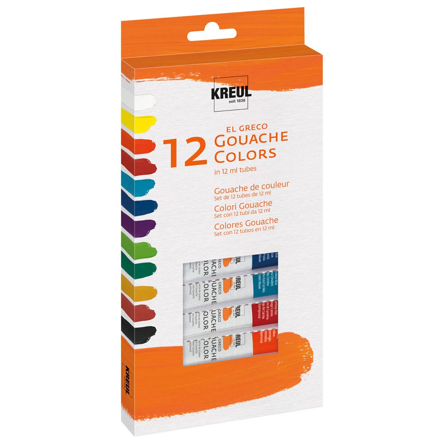 CRAYOLA Mini Kids – Set Gouaches Lavables Semi-Solides – 5 Couleurs + Pinceau + 20 Feuilles – Dès 3 Ans