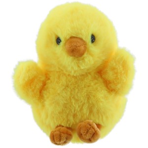 Pulcino di peluche giallo, 13,5 cm, decorazione pasquale per un'atmosfera festosa.