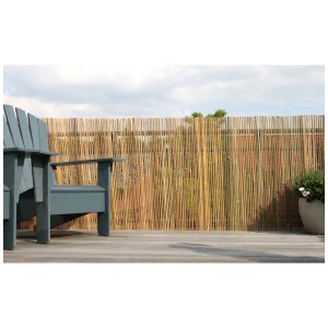 Stuoia di bambù Shanghai come schermo per la privacy in giardino, naturale, 90x300 cm.