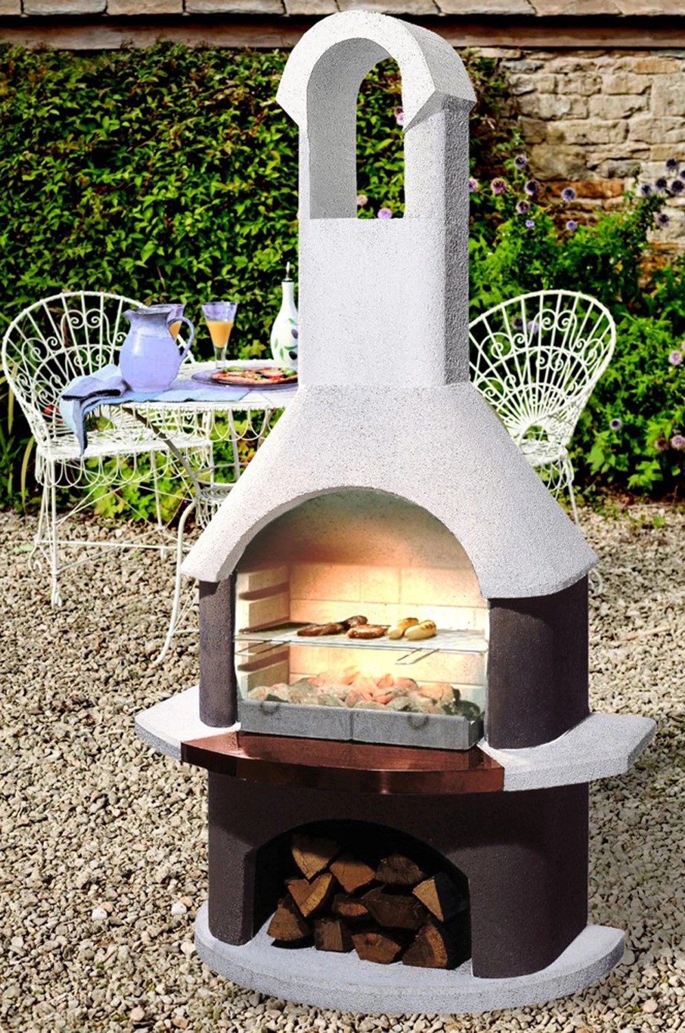 Buschbeck Grillkamin St. Moritz Beton WeissBraun kaufen bei OBI