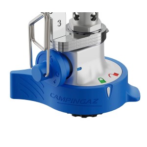 Fornello a gas Campingaz Camping Connect con funzione Dual-Lock, blu.