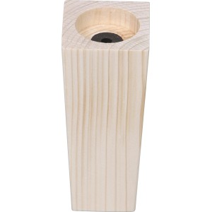 Gamba per mobili quadrata in abete, 55/40 x 130 mm, per un design personalizzato.