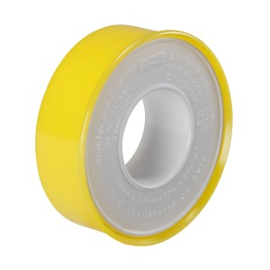 Nastro in teflon Rothenberger Industrial in dispenser giallo, 10 m, per sigillare raccordi a vite.