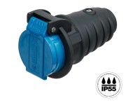 Steffen Kupplung T13 / IP55 Kunststoff Anthrazit-Hellblau
