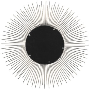 Specchio da parete Cilly argento Ø 80 cm con cornice a raggiera.
