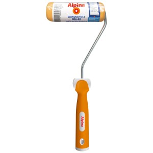 Alpina Wandschutzroller, 12 cm, mit orangem Griff. Farbroller für gleichmäßigen Auftrag.