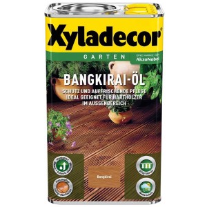 Dose Bangkirai-Öl 2,5l von Xyladecor für Holzschutz und Pflege im Außenbereich.