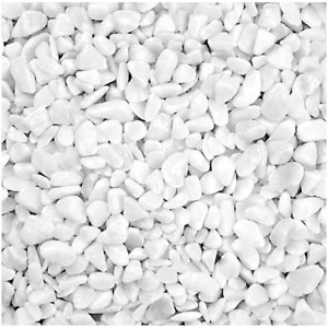 Nuggets decorativi bianchi (6-8 mm) per vasi, ciotole e fioriere.