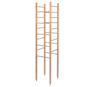 Tour d'aide à l'escalade Windhager en bois, hauteur 145 cm, pour plates-bandes et potagers surélevés.