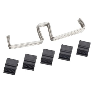Kit de montage pour couvre-regard OBI : supports et clips pour une installation facile.