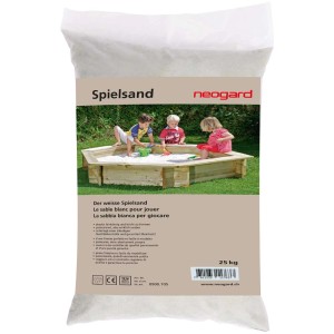 Sac de sable blanc pour enfants, 25 kg, fin et propre pour bac à sable.