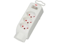 Safety-Line Spina di derivazione 4 x tipo 13 con protezione bambini inter Nero