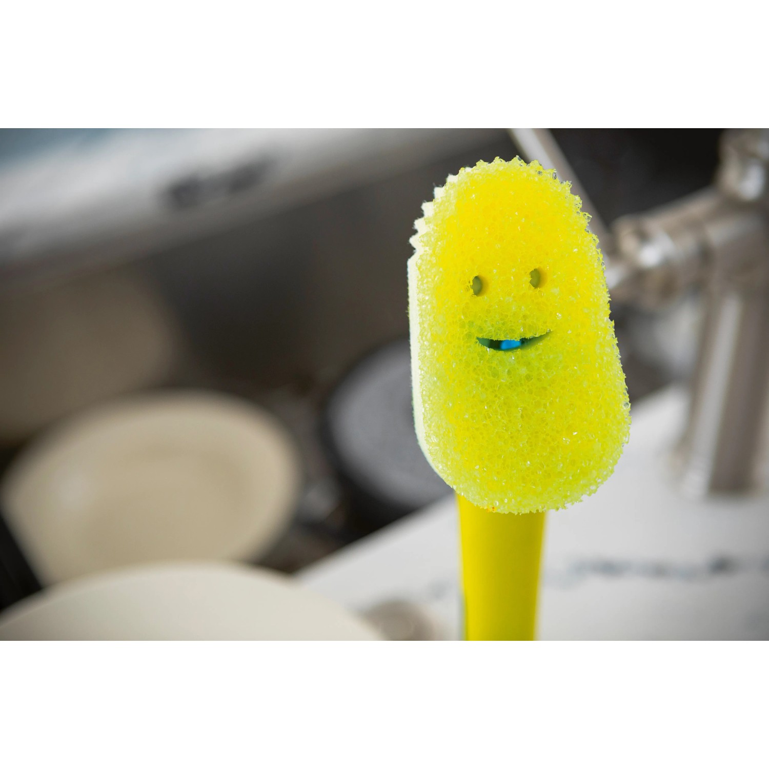 Brosse Vaisselle Dish Daddy Avec Réservoir Et 2 Têtes Scrub Mommy, Rose, Neuve
