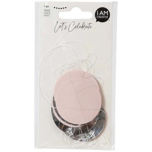 I Am Creative Girlande Kreise Rosa-Silber, 3 m lang, für festliche Dekorationen.