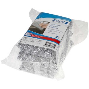 Confezione da 3 spugne Lurex in sacchetto trasparente, ideali per superfici delicate.