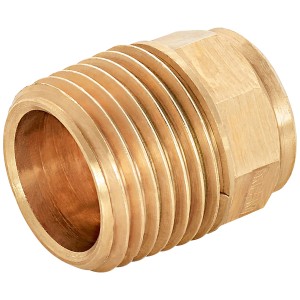 Adaptateur à souder en laiton, 15 x 21 mm, pour systèmes de tuyaux en cuivre.
