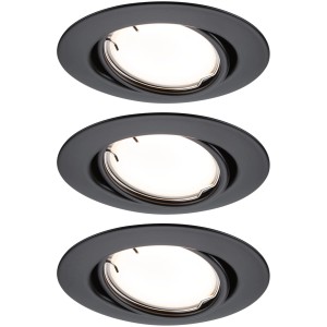 Kit de spots encastrables LED Paulmann, 3 lampes Smart Home rondes et dimmables avec contrôle Zigbee.