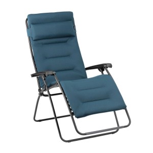 Lafuma Sdraio Relax RSX Clip XL AirComfort® Coral Blue, lettino regolabile con rivestimento blu.