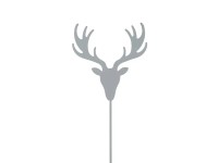 Gartenstecker Hirsch Grau