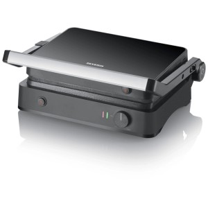 Severin KG2398 Sevini Lite, grill elettrico nero con rivestimento antiaderente.