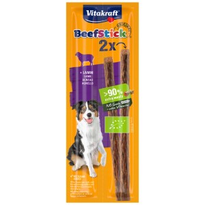 Vitakraft Bio Beef Stick Agnello, 2 pezzi. Snack premio per cani al gusto agnello.
