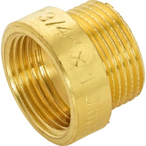 Prolunga rubinetto in ottone, 24,1/26,4 mm, 10 mm, per raccordi filettati.