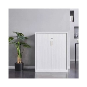 Contini Armoire à volets roulants en métal Blanc 90 x 90 x 45 cm