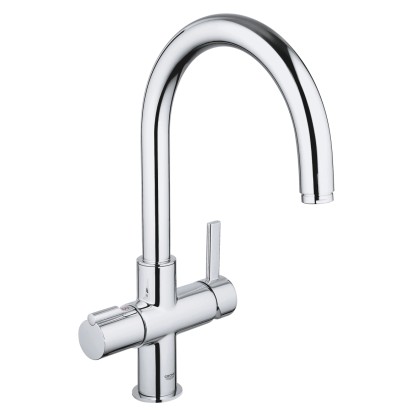 Grohe Mitigeur monolevier pour évier Red Duo Chromé