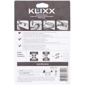 Klixx portatarga nero senza cornice per cambio rapido.