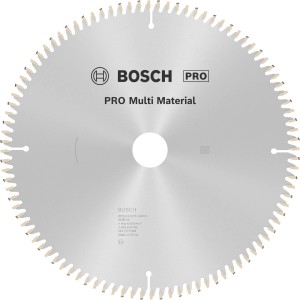 Lama per sega circolare Bosch Multi Material, 254 mm, 96 denti. Adatta per legno, metallo e plastica.
