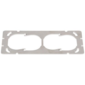 Plaque de fixation Feller EdizioDue taille 1+1 pour montage vertical.